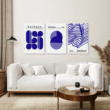 Minimalist Bauhaus Wall Art 3 Piece Print Set