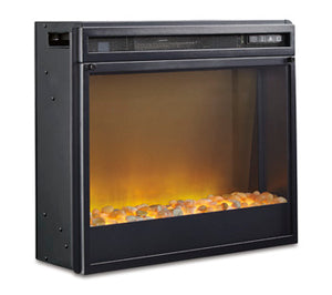 Entertainment Accessories Fireplace Insert Glass/Stone