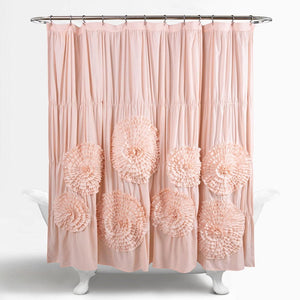 Serena Shower Curtain 72" x 72" Soft Brushed Poly with Ruching