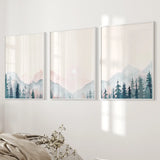 Forest and Mountain Landscape Painting Posters