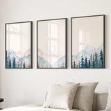 Forest and Mountain Landscape Painting Posters