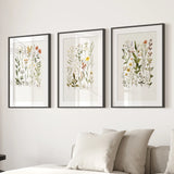 Watercolor Wildflower Floral Nursery Wall Art Set