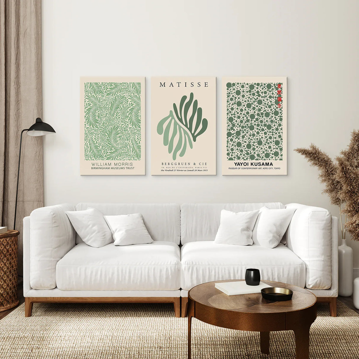 Sage Green Matisse Art Print Set of 3 Piece