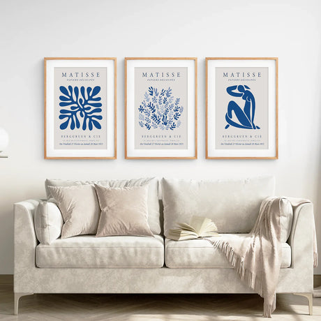 Henri Matisse Museum Blue Wall Art Print Set