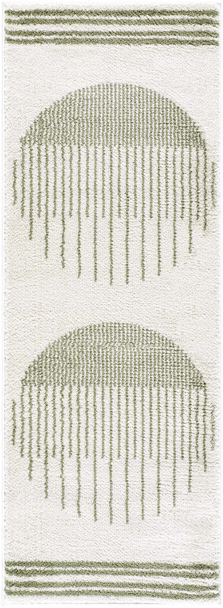 Apichu Green Washable Area Rug