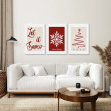 Merry Christmas Minimalist Holiday Decor Poster