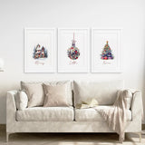 Painting Snowy Christmas Tree Nursery Wall Art