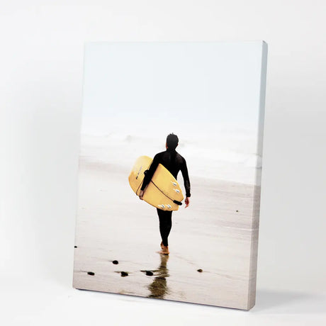 Yellow Surfboard Poster. Coastal Lifestyle Themed Print