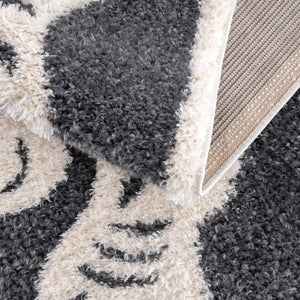 Zane Charcoal Tibetan Tiger Plush Rug