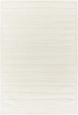 Zerah White Wool Area Rug