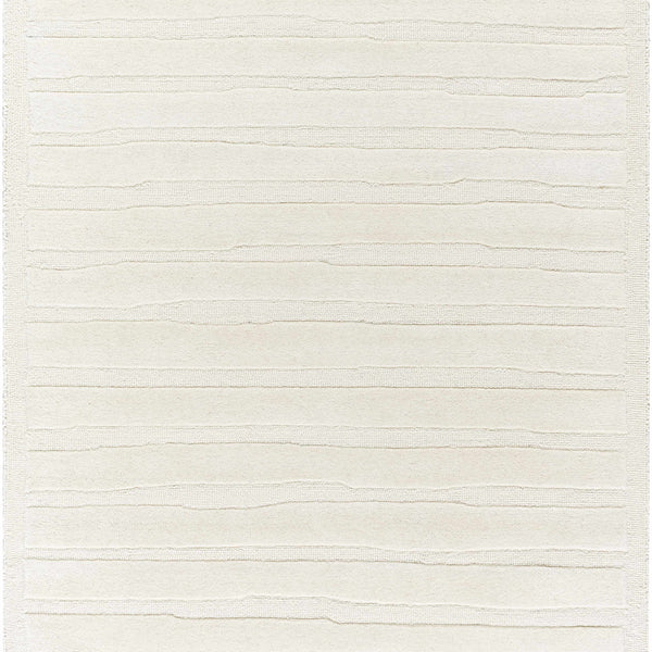 Zerah White Wool Area Rug