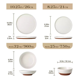 Zora 24 Piece Dinnerware Set
