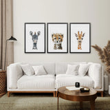 Neutral Safari Wall Art Poster Set Nursery Decor