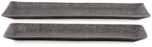 Garekton - Tray Set (Set of 2) - Pewter Finish - Best Buy Furniture