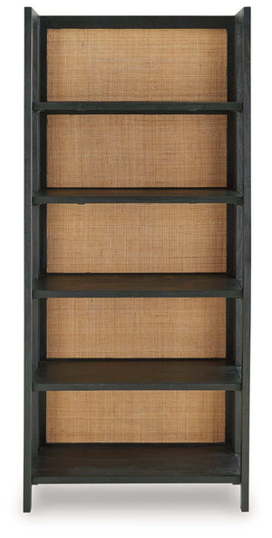 Abyard - Bookcase - Black / Natural - Best Buy Furniture