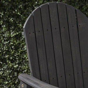 Outdoor Weather Resistant Acacia Wood Adirondack Dining Chairs (Set of 2)