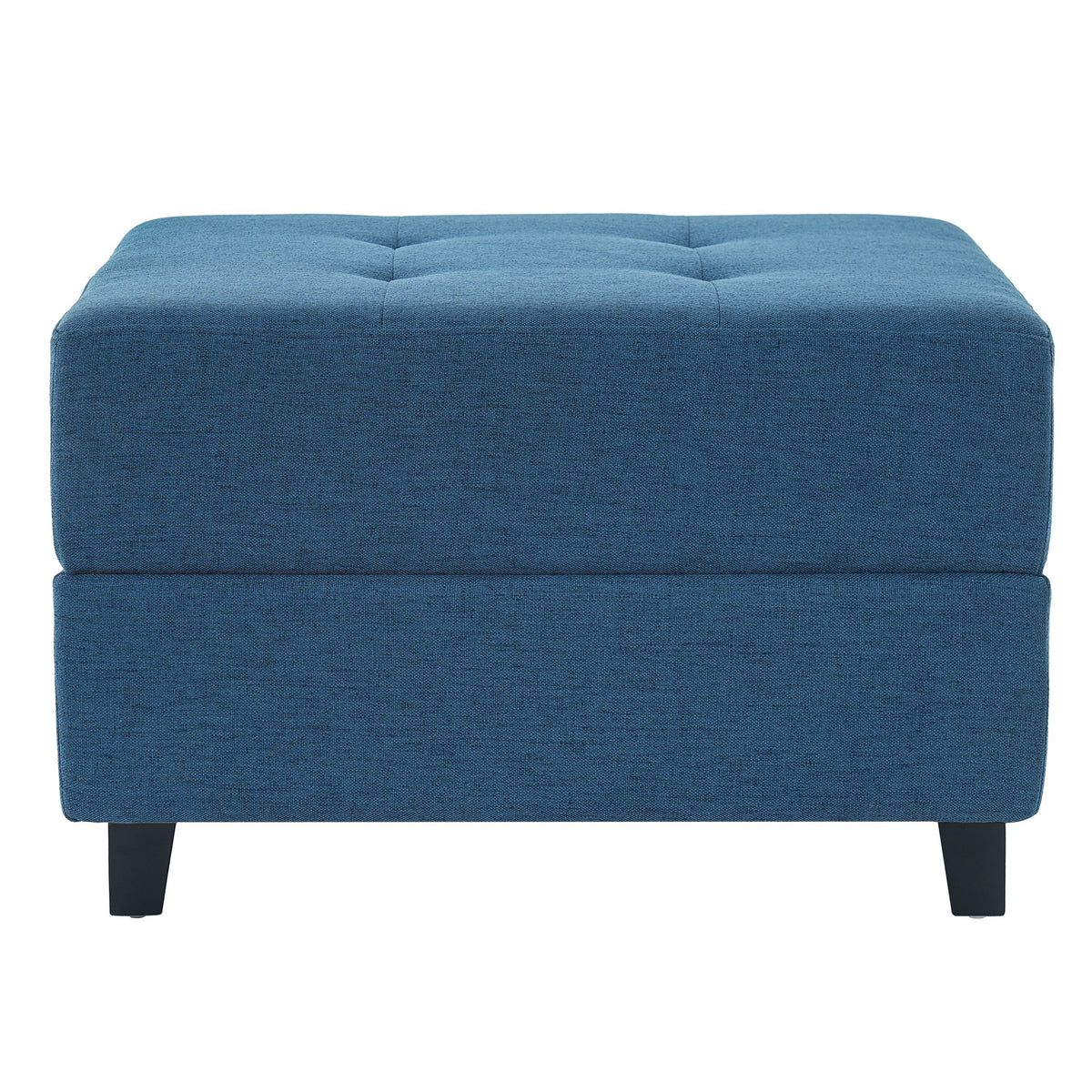 Navy Tufted Ottoman