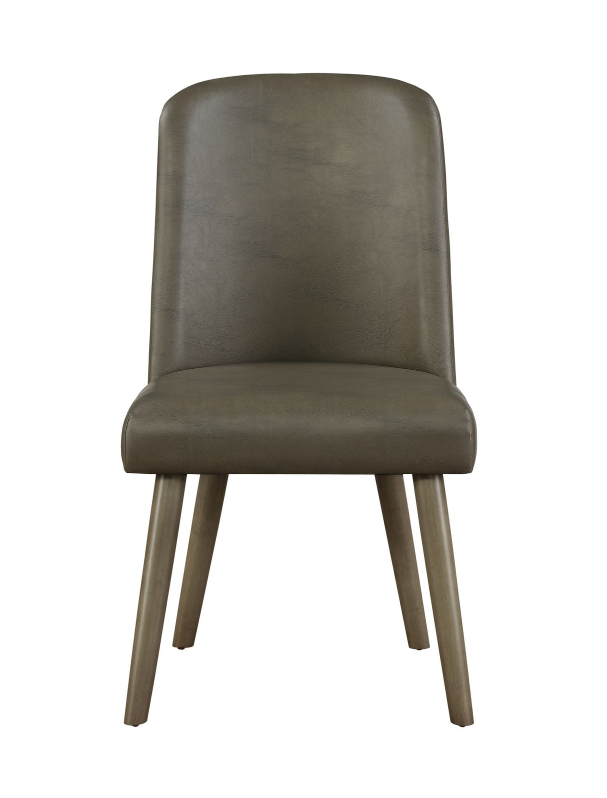 Waylon - Synthetic Leather Side Chair (Set of 2) - Gray / Oak - Best Buy Furniture