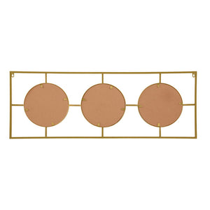 3 Mirror Piece Wall Mirror in Rectangular Frame