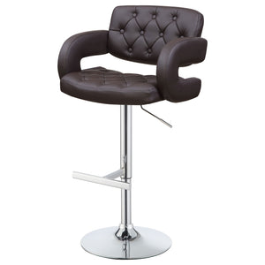 Adjustable Bar Stool With Upholstery