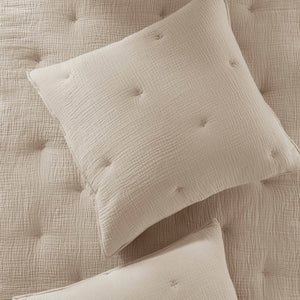 3-Piece Full/Queen Cotton Embroidered Quilt Set