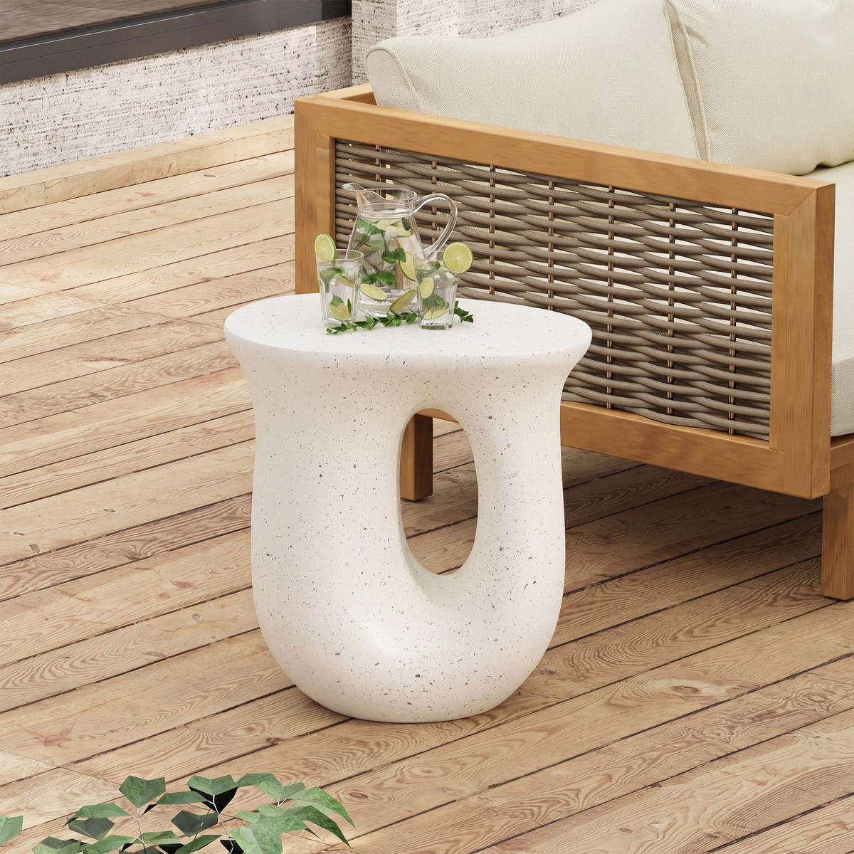 Outdoor MGO Side Table – Light