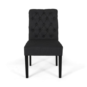 Broxton - Tuft Dining Rolltop Chairs With Button Tufted Backrest (Set of 2)