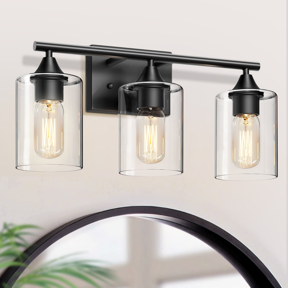 3-Light Matte Bathroom Vanity Wall Light