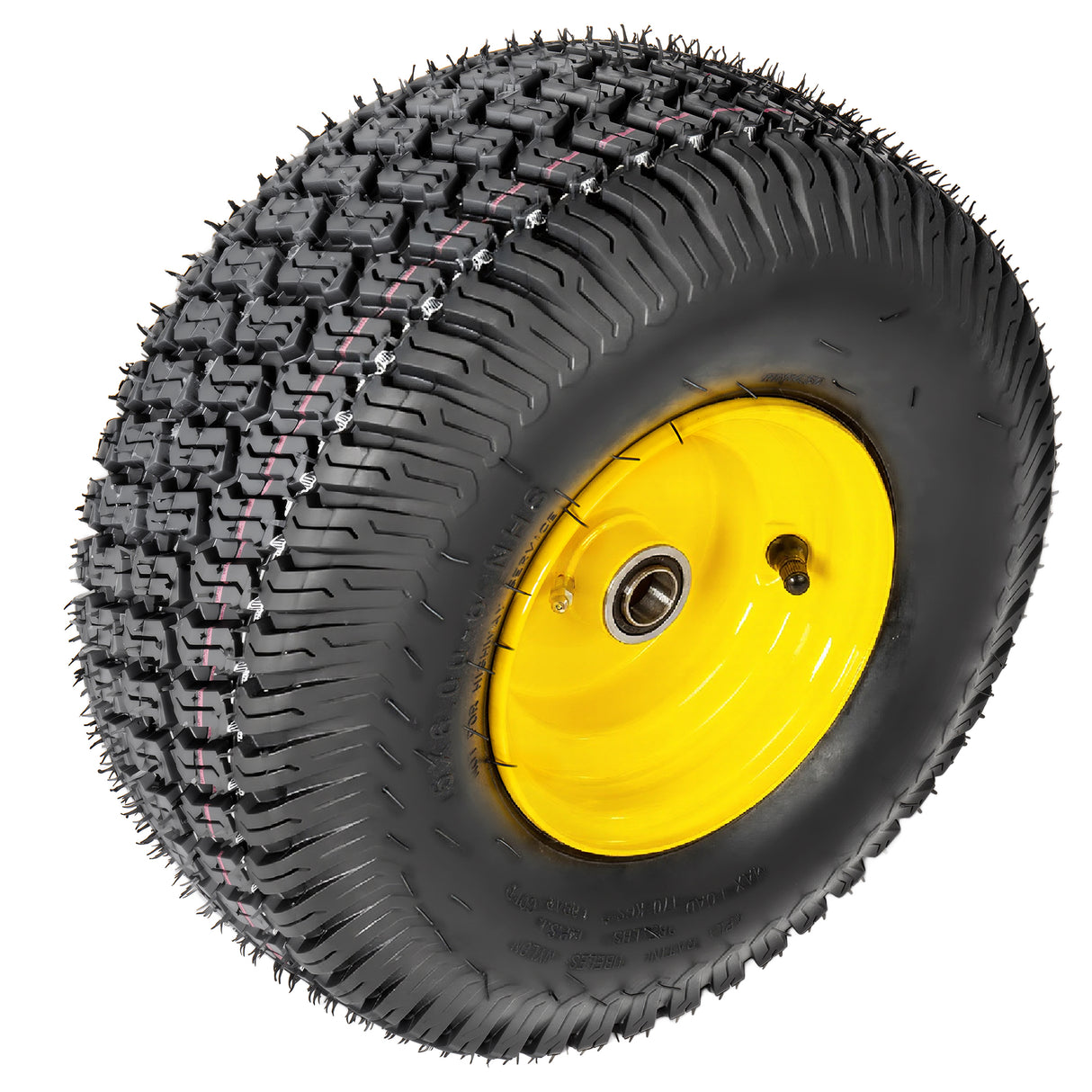 Set of 2 15x6.00-6 Lawn Mower Tires and Wheel Assembly