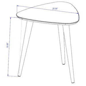 Utopia - Triangle End Table - Off White