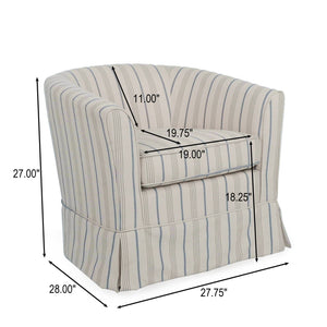 Zeniqua - Upholstered Swivel Chair With Loose Cover