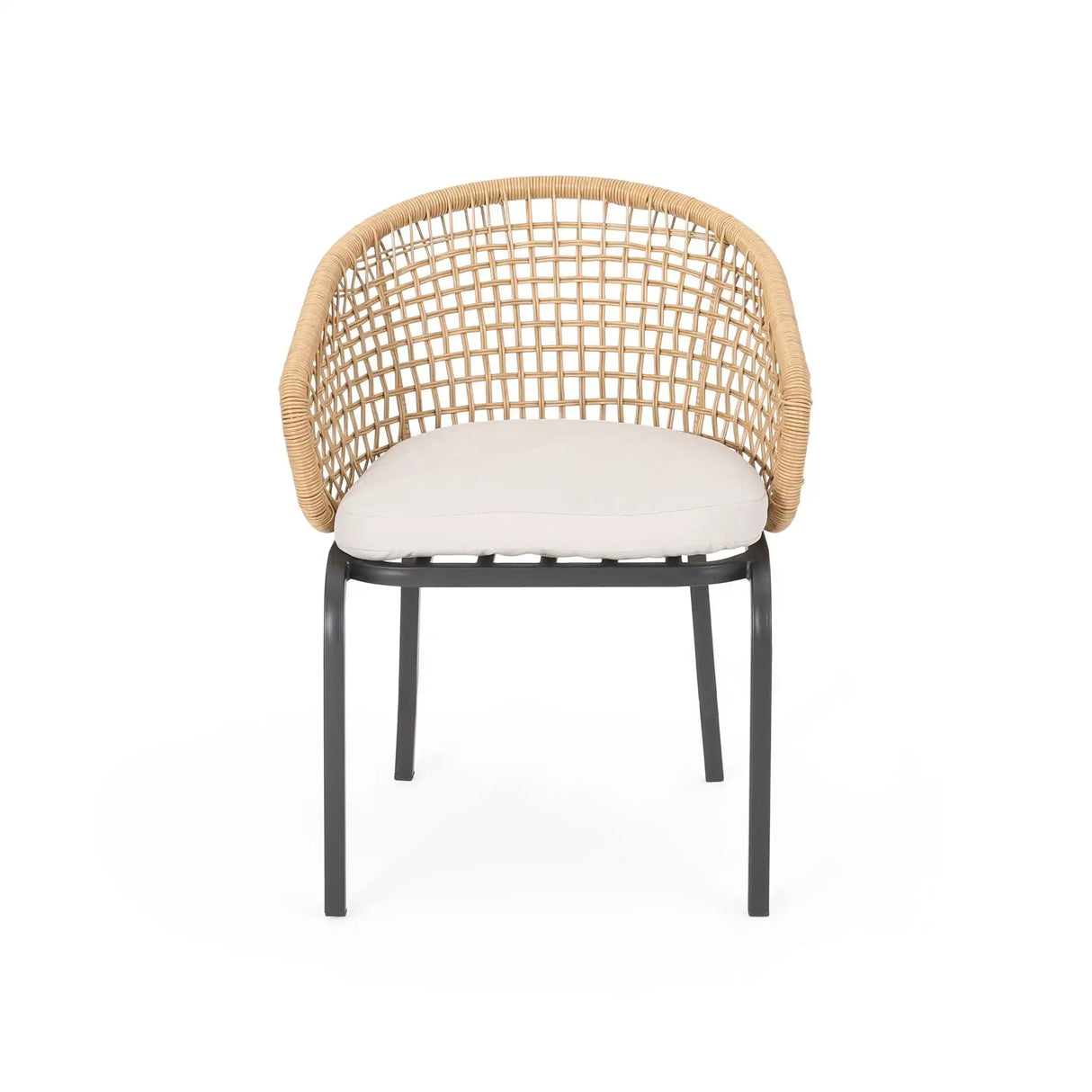 Outdoor Wicker Chair With Powder Coated Iron Legs - Best Buy Furniture