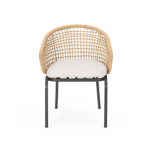 Outdoor Wicker Chair With Powder Coated Iron Legs - Best Buy Furniture