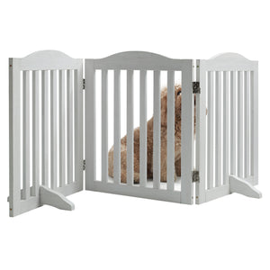 Wooden Freestanding Foldable Pet Gate for Dogs