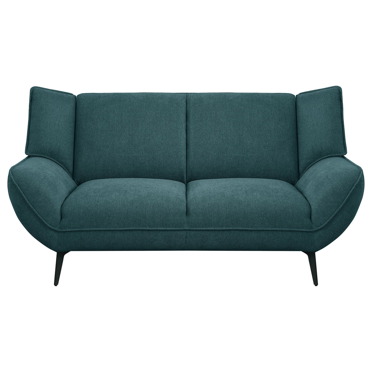 Logan - Flared Arm Loveseat Lounge Sofa - Teal Blue