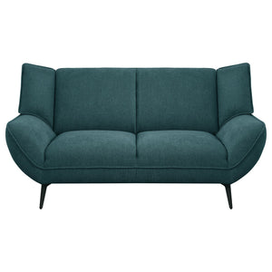 Logan - Flared Arm Loveseat Lounge Sofa - Teal Blue