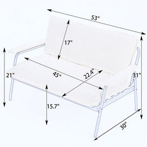 Modern Metal Frame Sofa With Sponge Filling For Compact Spaces And Versatile Use