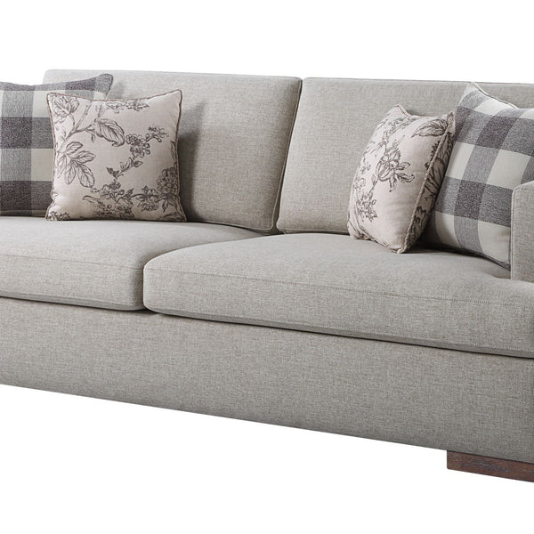 Niamey - Sofa With 4 Toss Pillows - Walnut