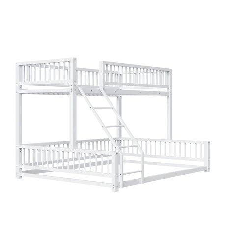 Bunk Bed With Ladder And Safety Guardrails