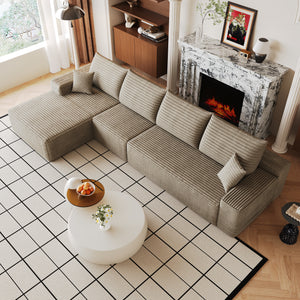 135" Cloud Sectional Couch with L-Shape Chaise