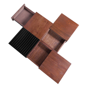 Italian Retro Inspired Acacia Wood Storage Coffee Table - Brown / Black - Best Buy Furniture