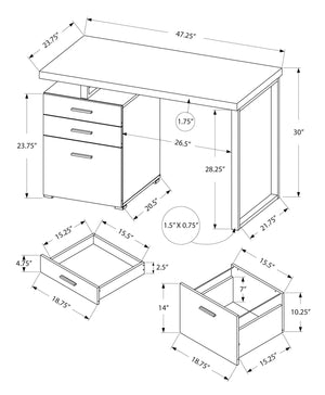 Computer Desk For Home Office, Left, Right Set - Up, Ample Storage Drawers - Best Buy Furniture