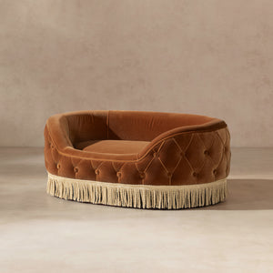 Monroe 33" Dog Sofa Bed - Medium in Burnt