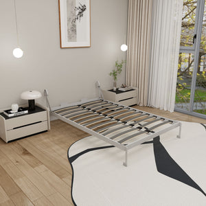 Queen Size Vertical Murphy Wall Cabinet Folding Bed With Automatic Legs - Gray