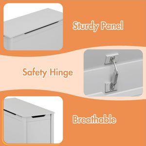Toy Box Storage With Safety Hinged Lid