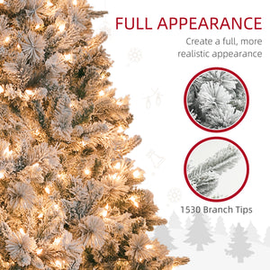 HOMCOM 7.5 ft Pre-Lit Artificial Christmas Tree
