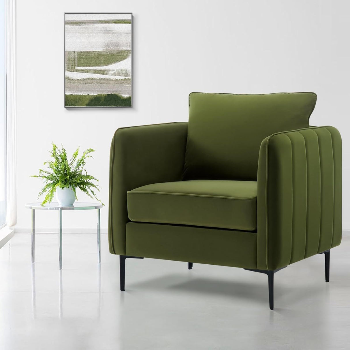 Accent Chair With Pillow For Living Room