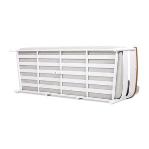 Rhodes 2pc Teak & Aluminum Outdoor Sofa and Coffee Table Set