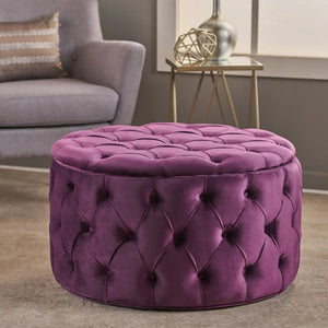 Modern Glam Ottoman Velvet - Best Buy Furniture