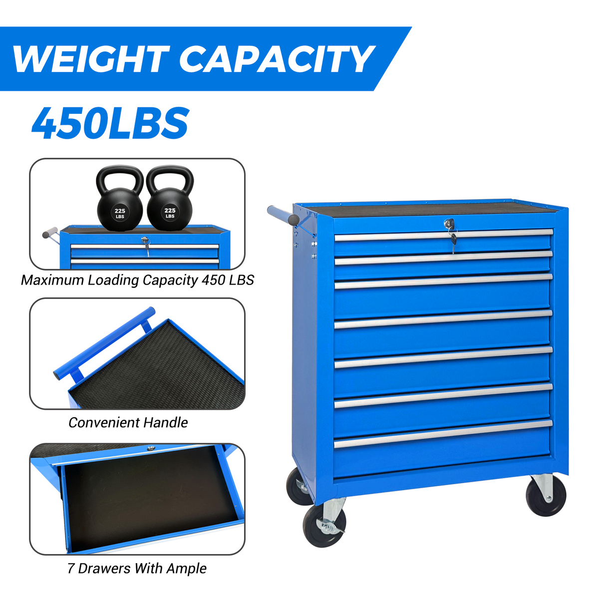 Rolling Tool Chest with 7-Drawer Tool Box